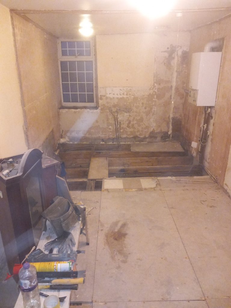 Renovation in unfinished room
